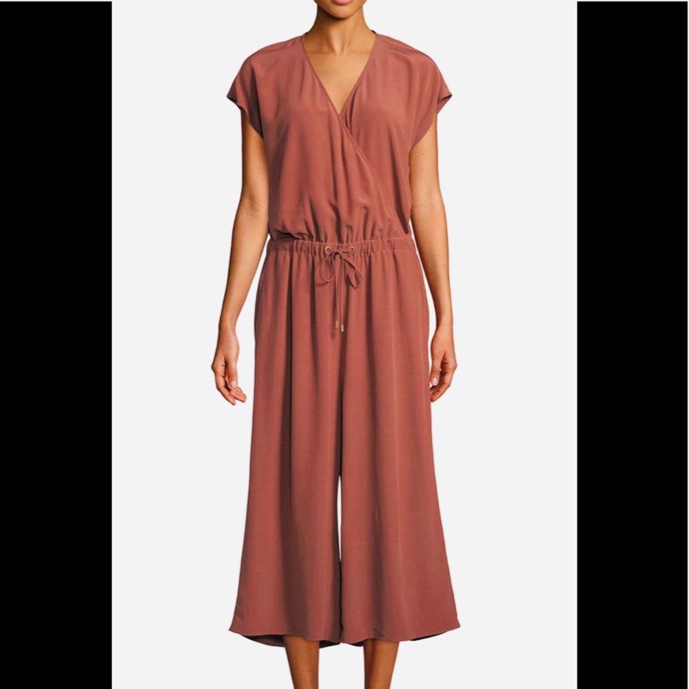Eileen Fisher Crepe Cropped Wide Leg Jumpsuit